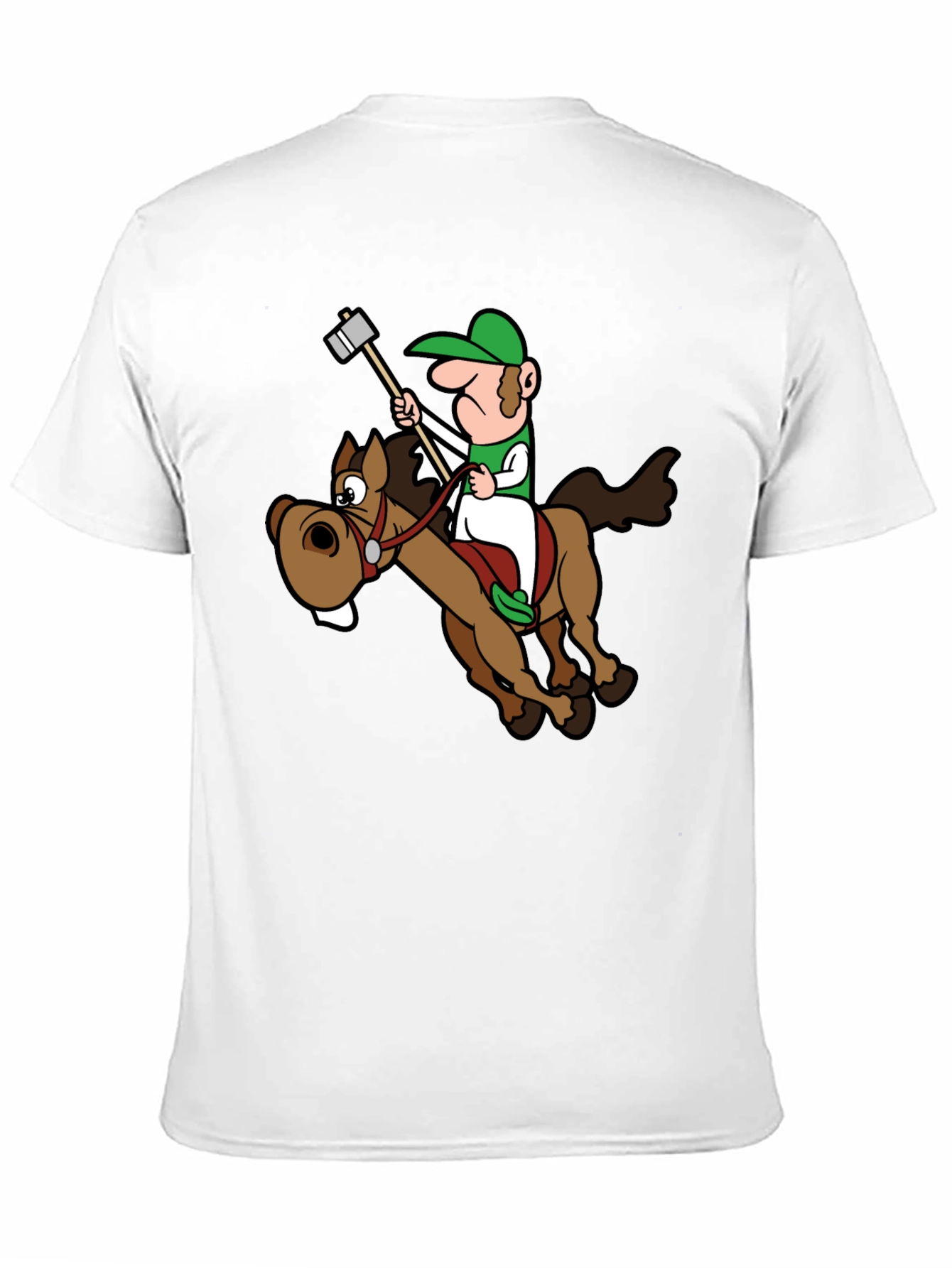 Novelty Cartoon Horse Rider T-Shirt
