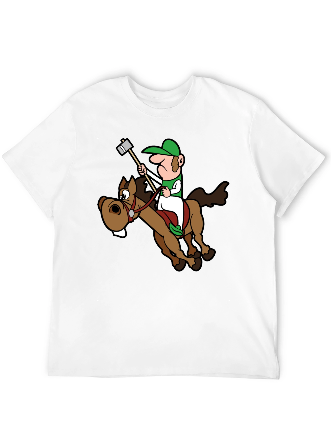 Novelty Cartoon Horse Rider T-Shirt