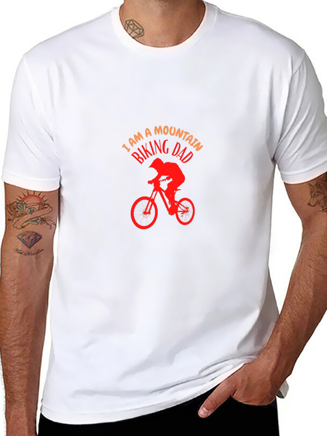 Mountain Biking Dad T-Shirt - Black Cotton Tee