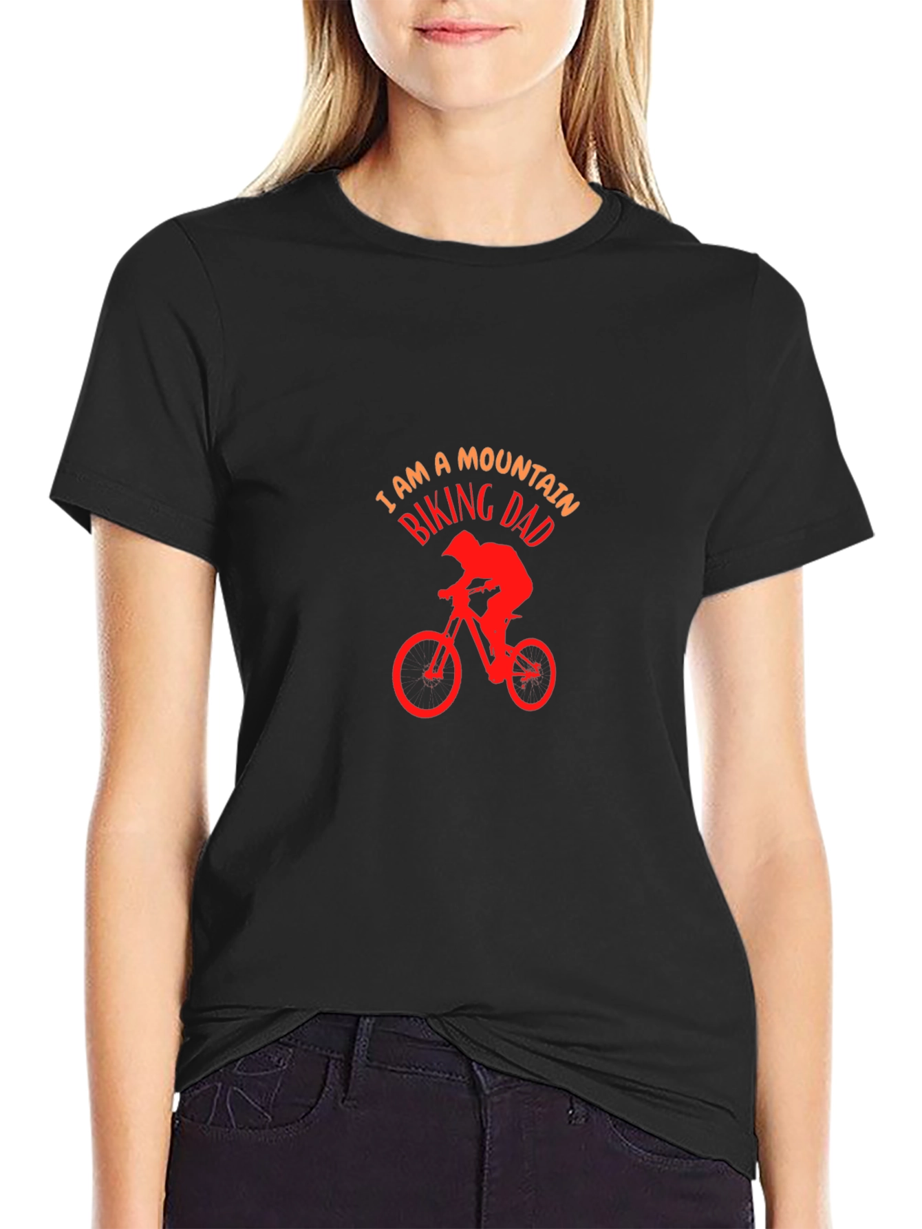 Mountain Biking Dad T-Shirt - Black Cotton Tee