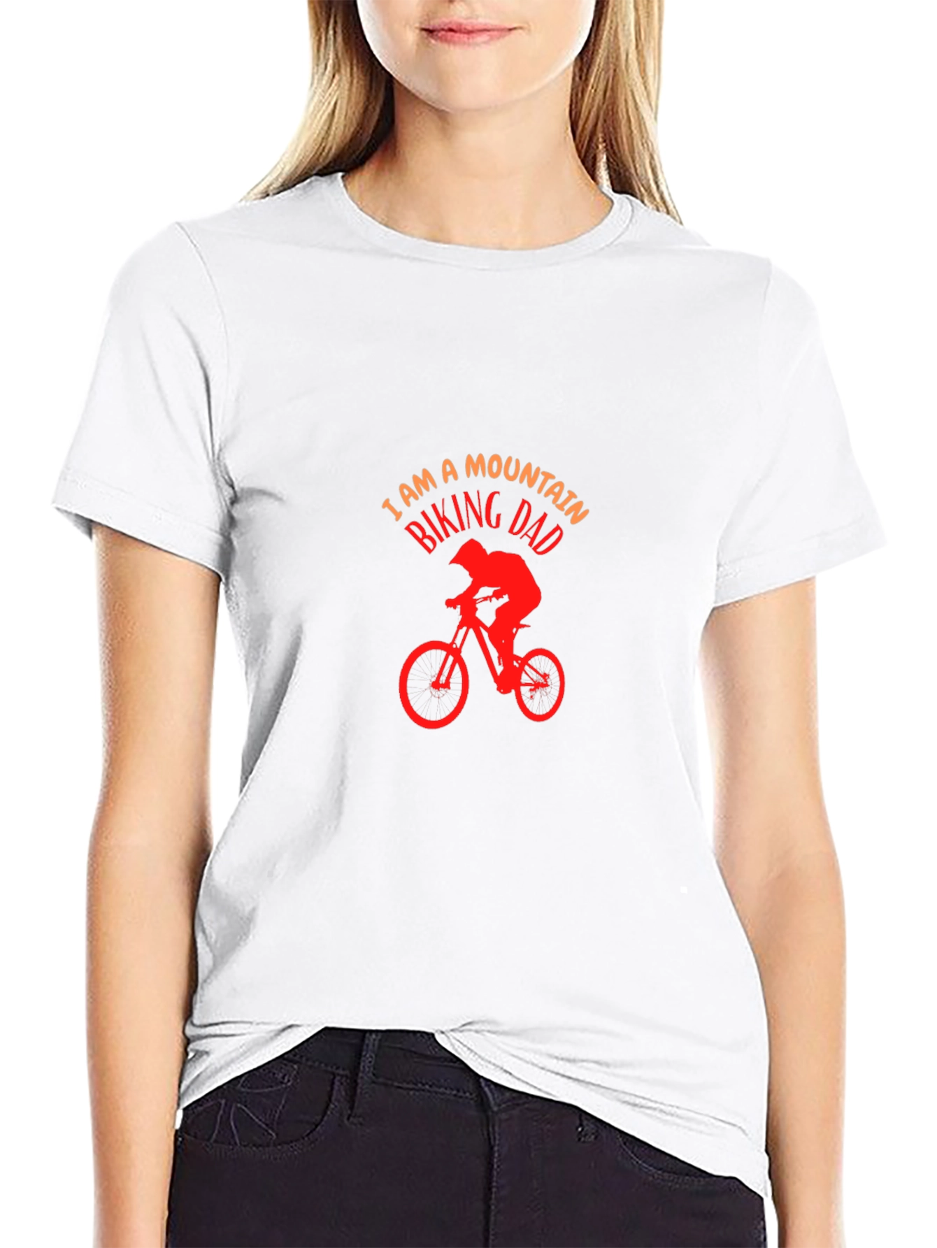 Mountain Biking Dad T-Shirt - Black Cotton Tee