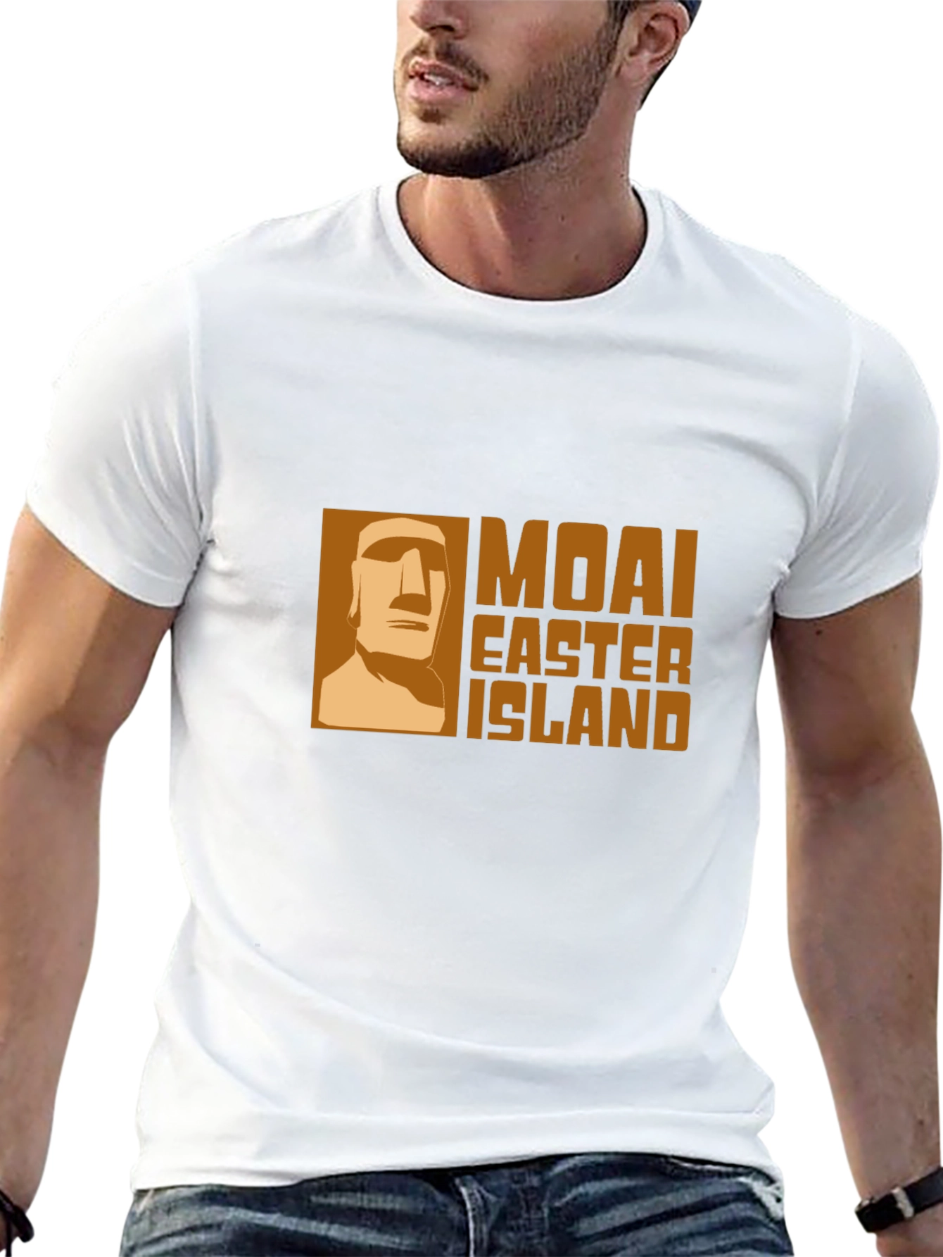 Moai Easter Island Graphic Tee