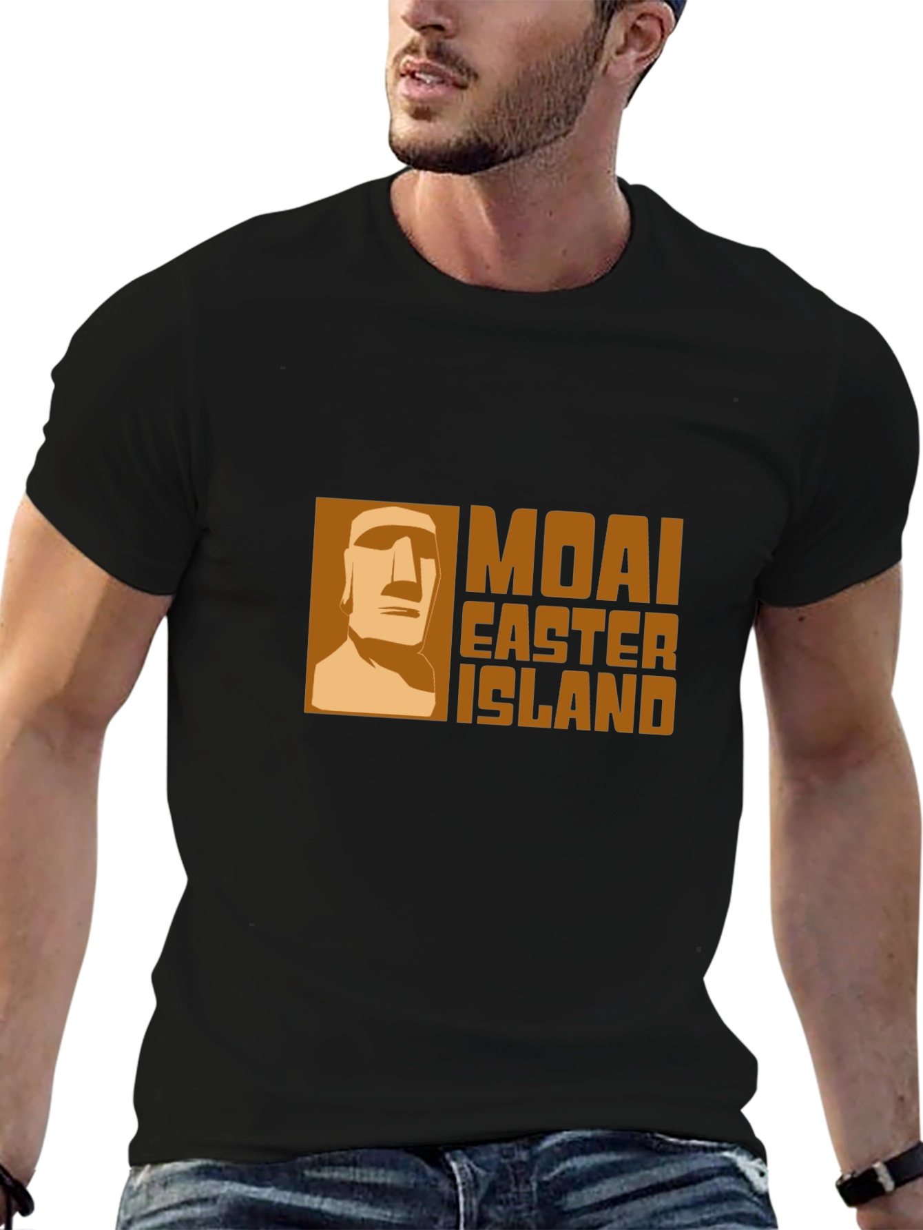 Moai Easter Island Graphic Tee