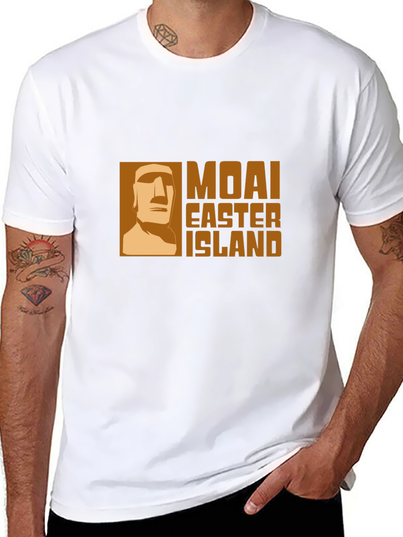 Moai Easter Island Graphic Tee