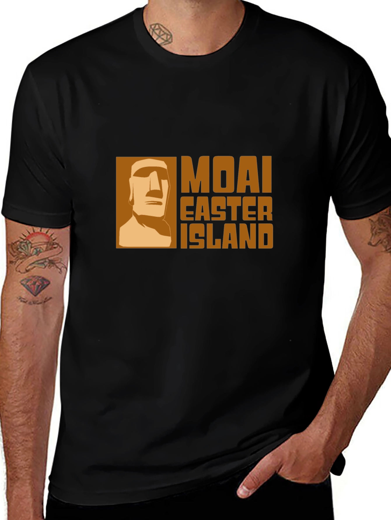 Moai Easter Island Graphic Tee