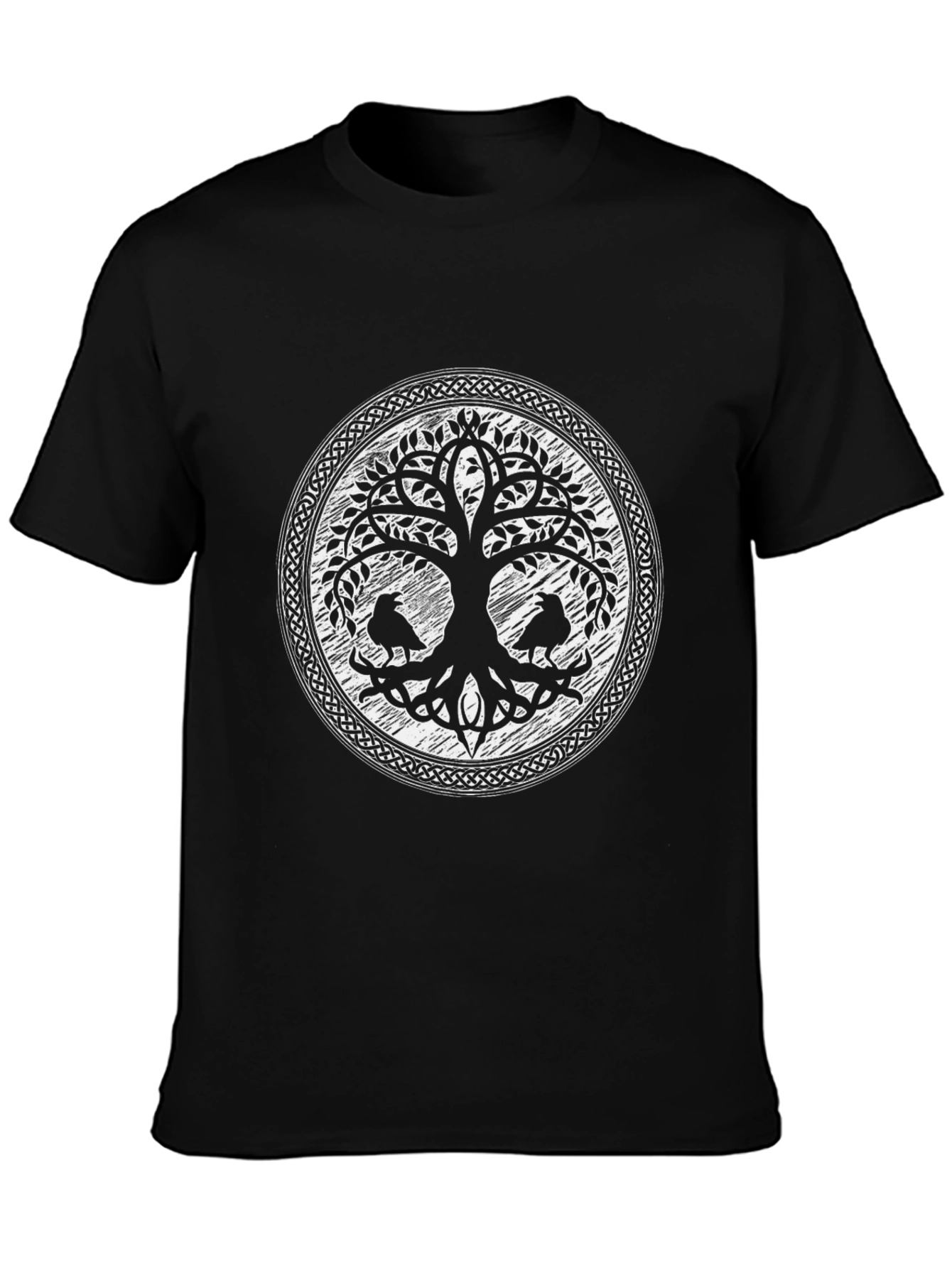 Yggdrasil Tree of Life Raven Graphic T-Shirt