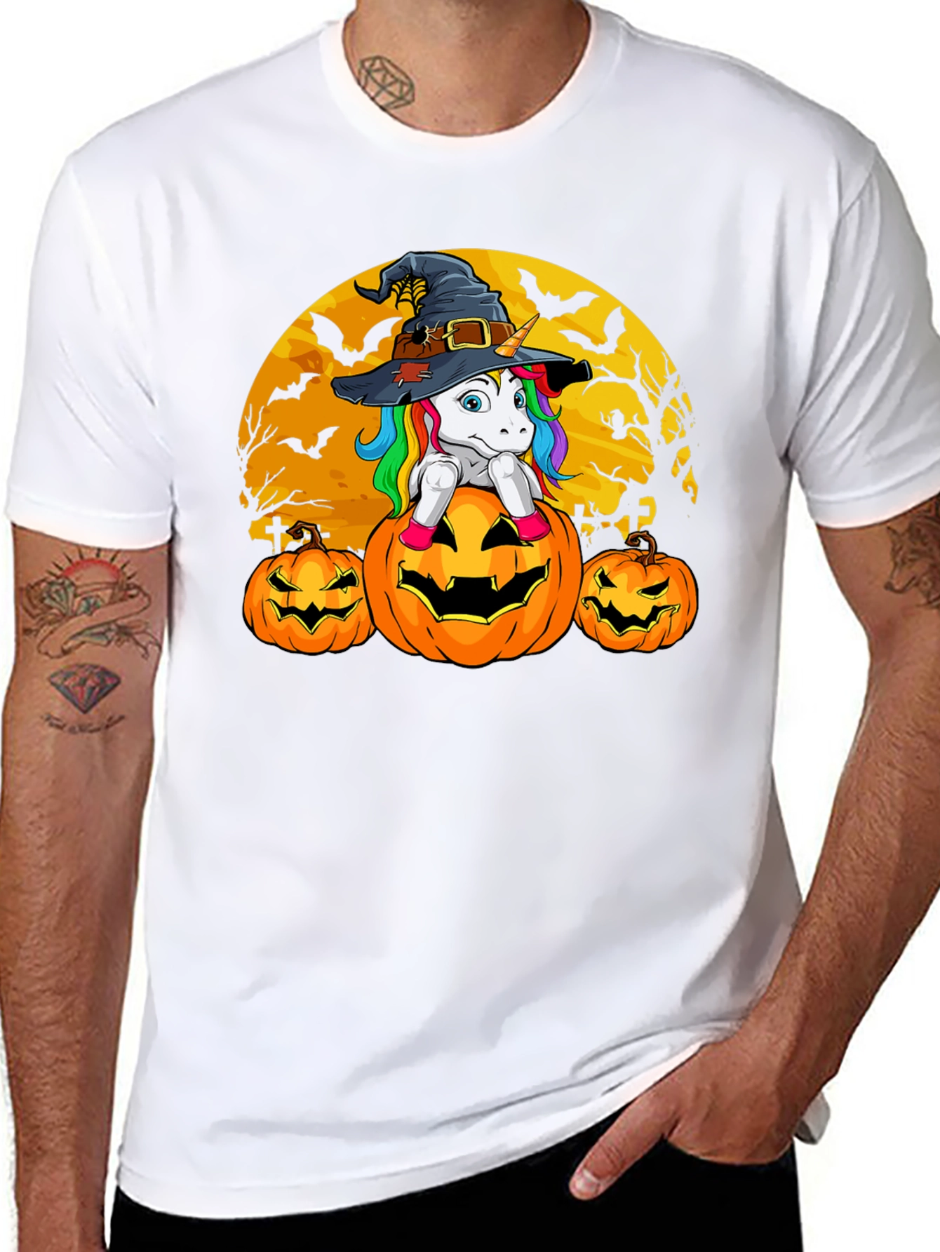 Halloween Unicorn Pumpkin T-Shirt