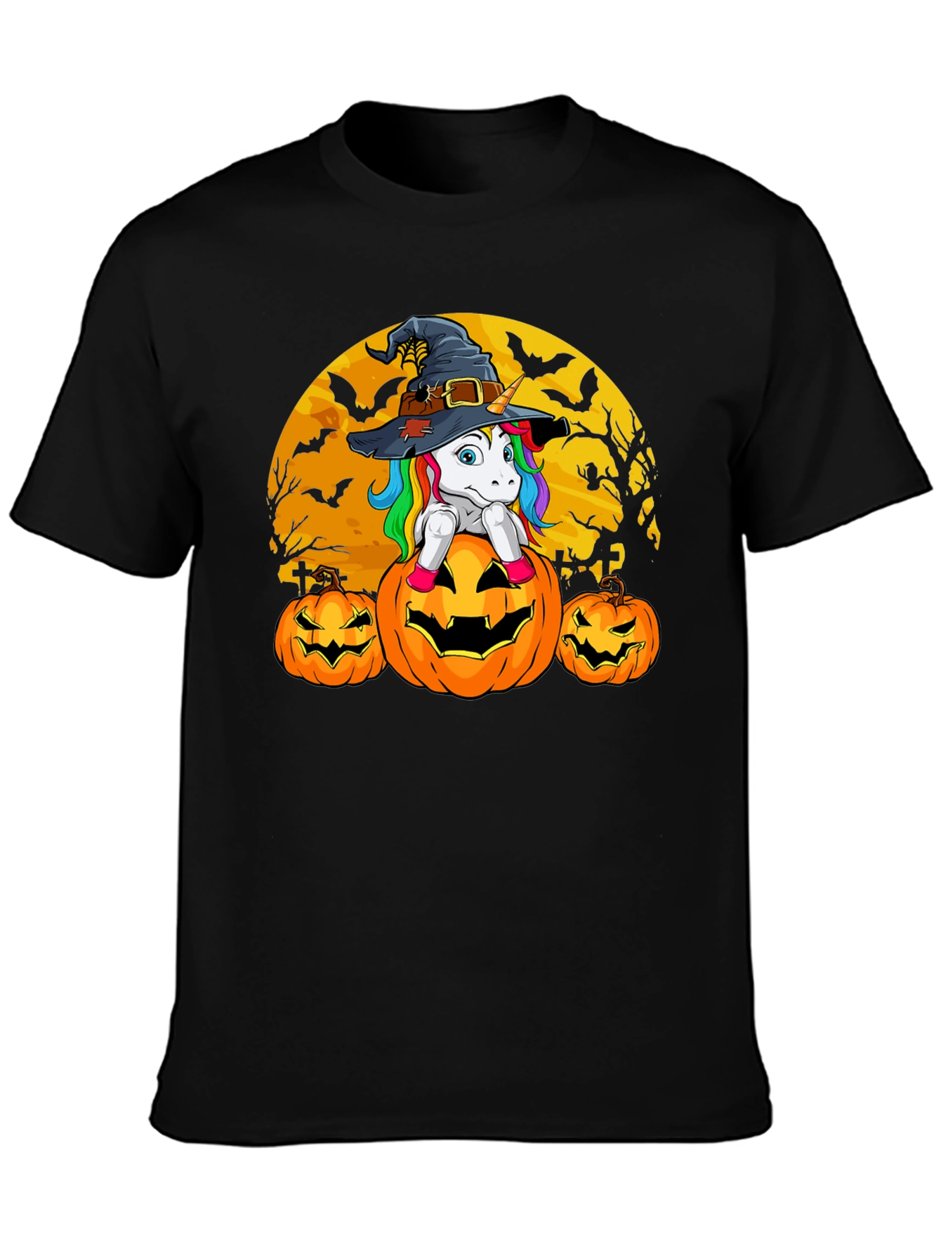 Halloween Unicorn Pumpkin T-Shirt