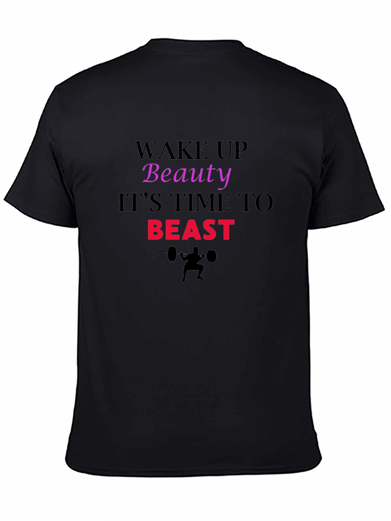 Wake Up Beauty Beast Graphic Tee - Black