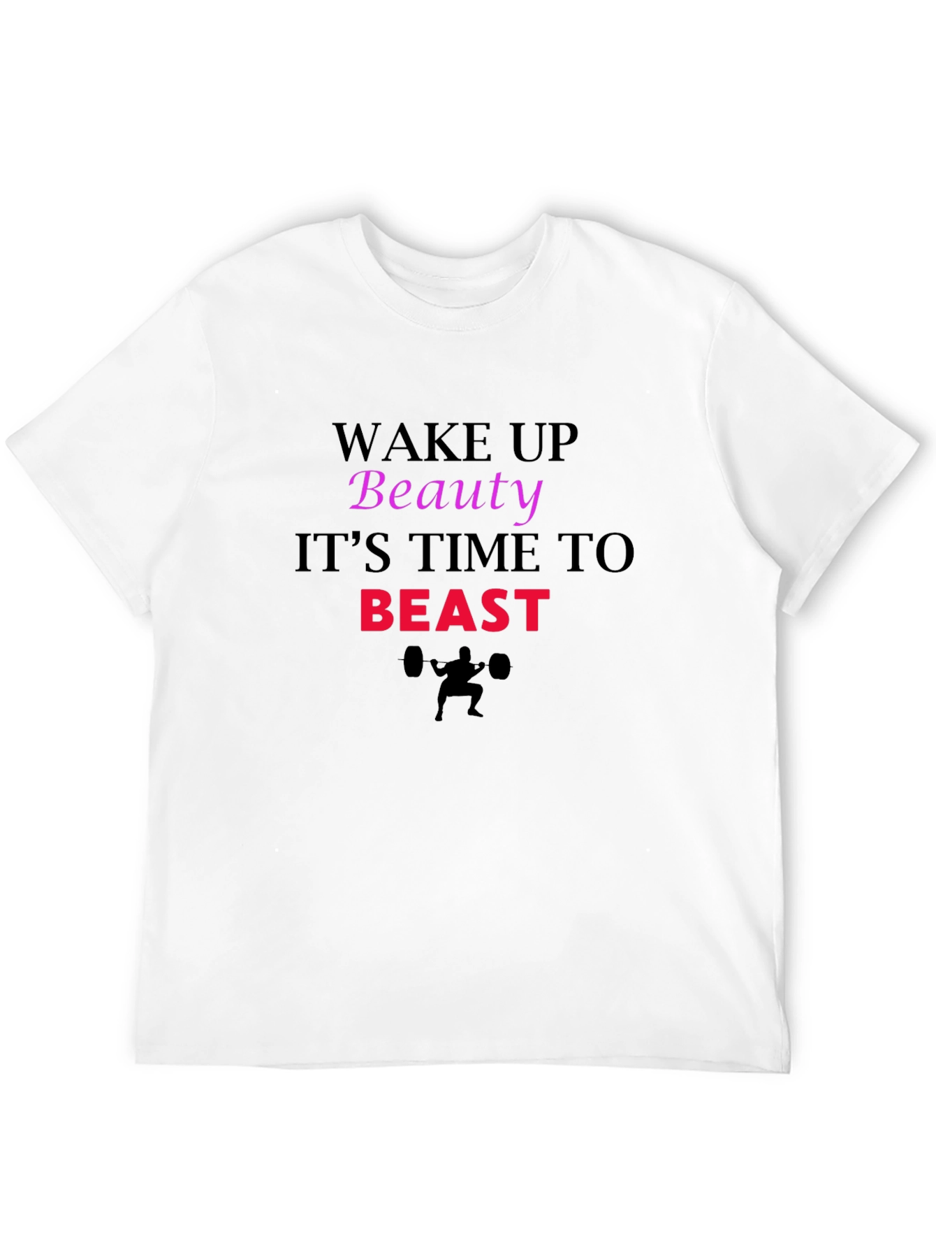 Wake Up Beauty Beast Graphic Tee - Black
