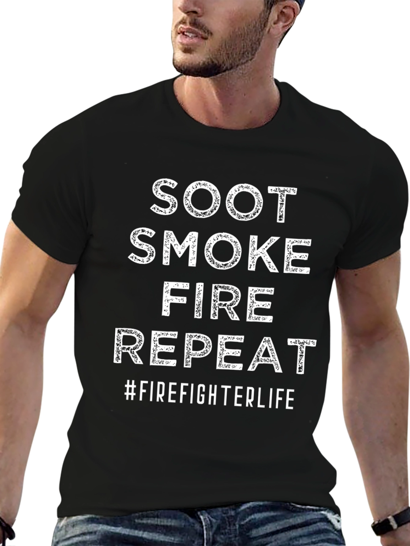 Firefighter Life T-Shirt - Soot Smoke Fire Repeat