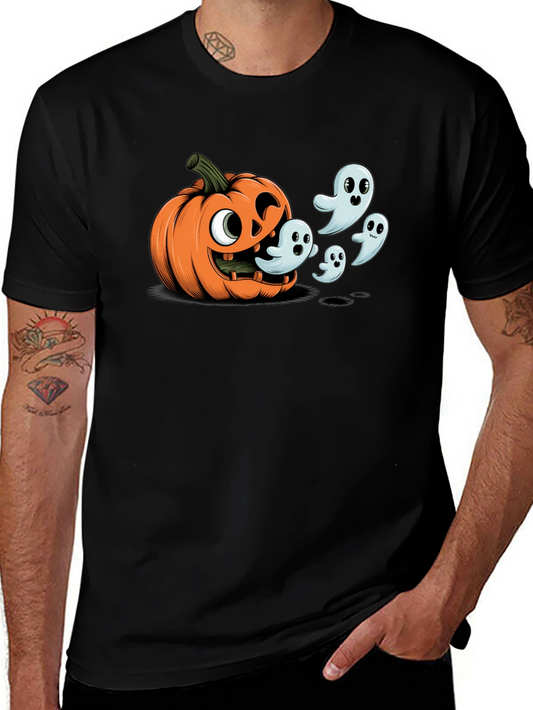 Halloween Pumpkin Ghosts Graphic T-Shirt