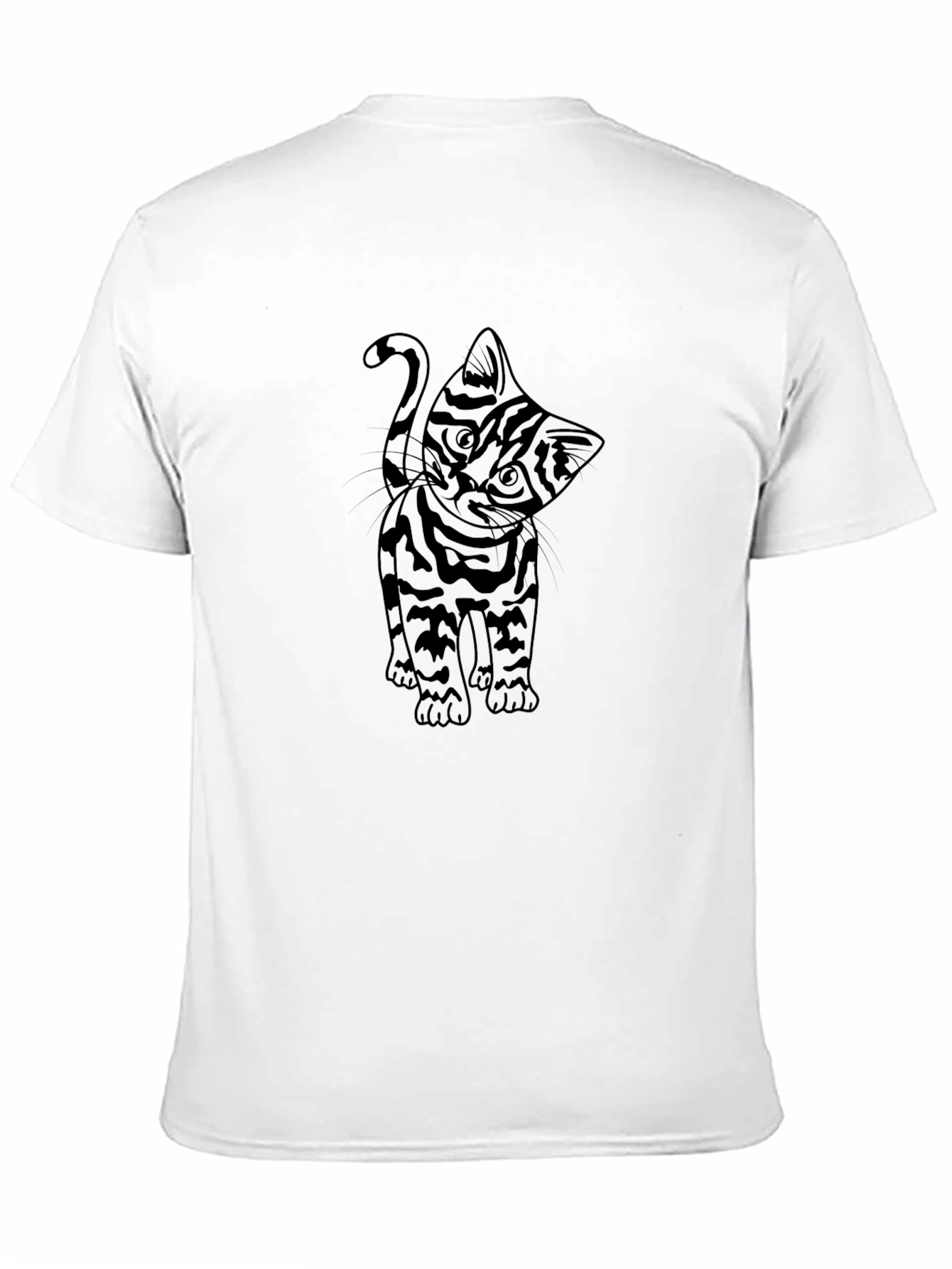 Black Cat Graphic Tee - Mens Crew Neck