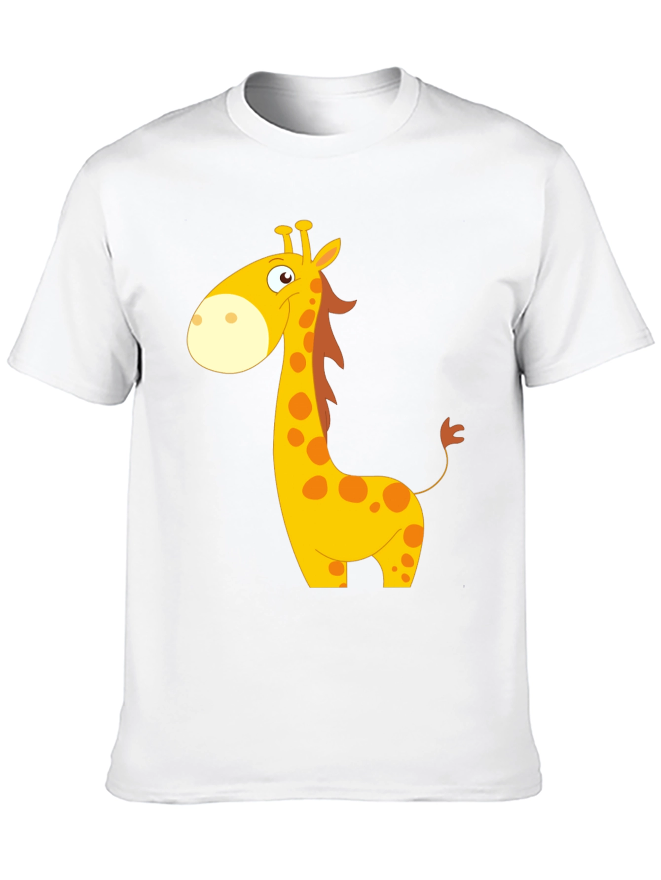 Cartoon Giraffe Black T-Shirt