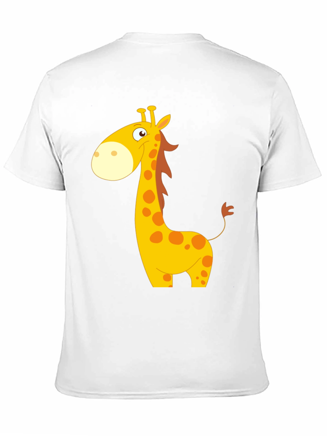 Cartoon Giraffe Black T-Shirt