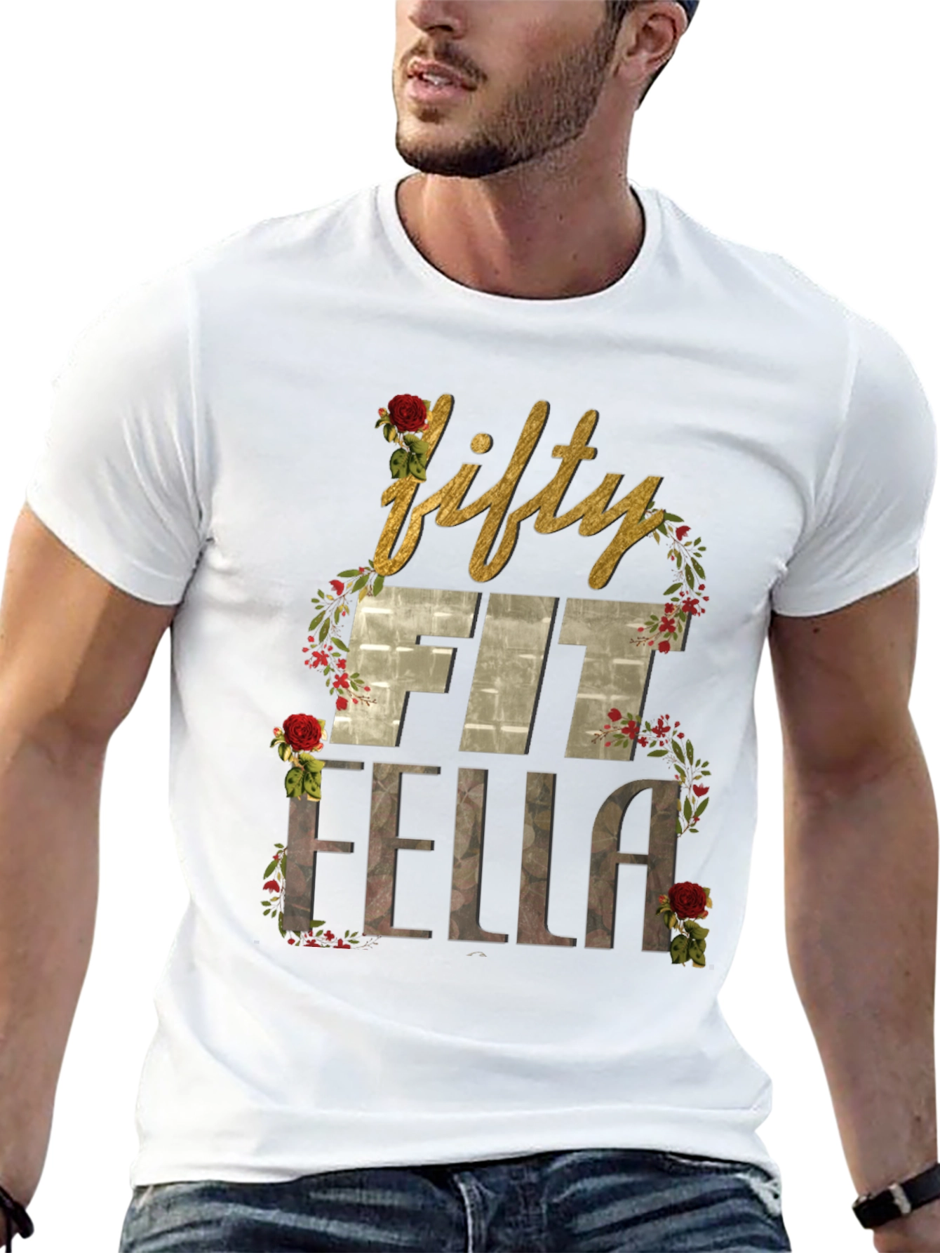 Fifty Fit Fella Graphic Tee - Birthday Gift