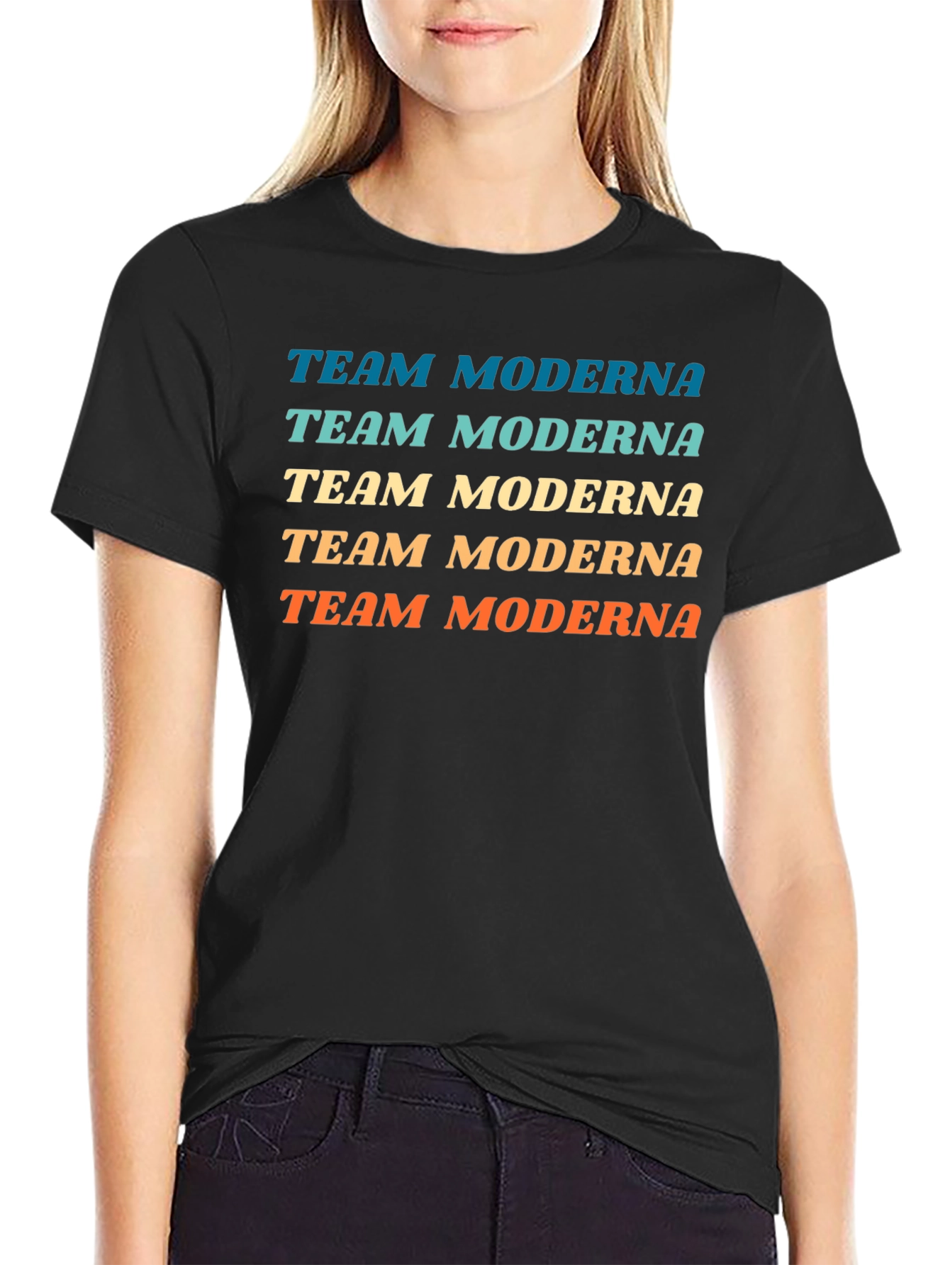 Team Moderna Graphic Tee - Black Cotton T-Shirt