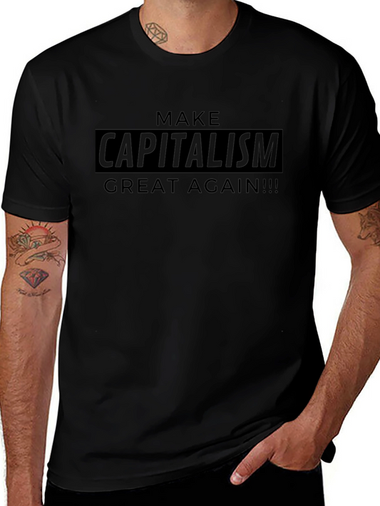 Make Capitalism Great Again Black T-Shirt