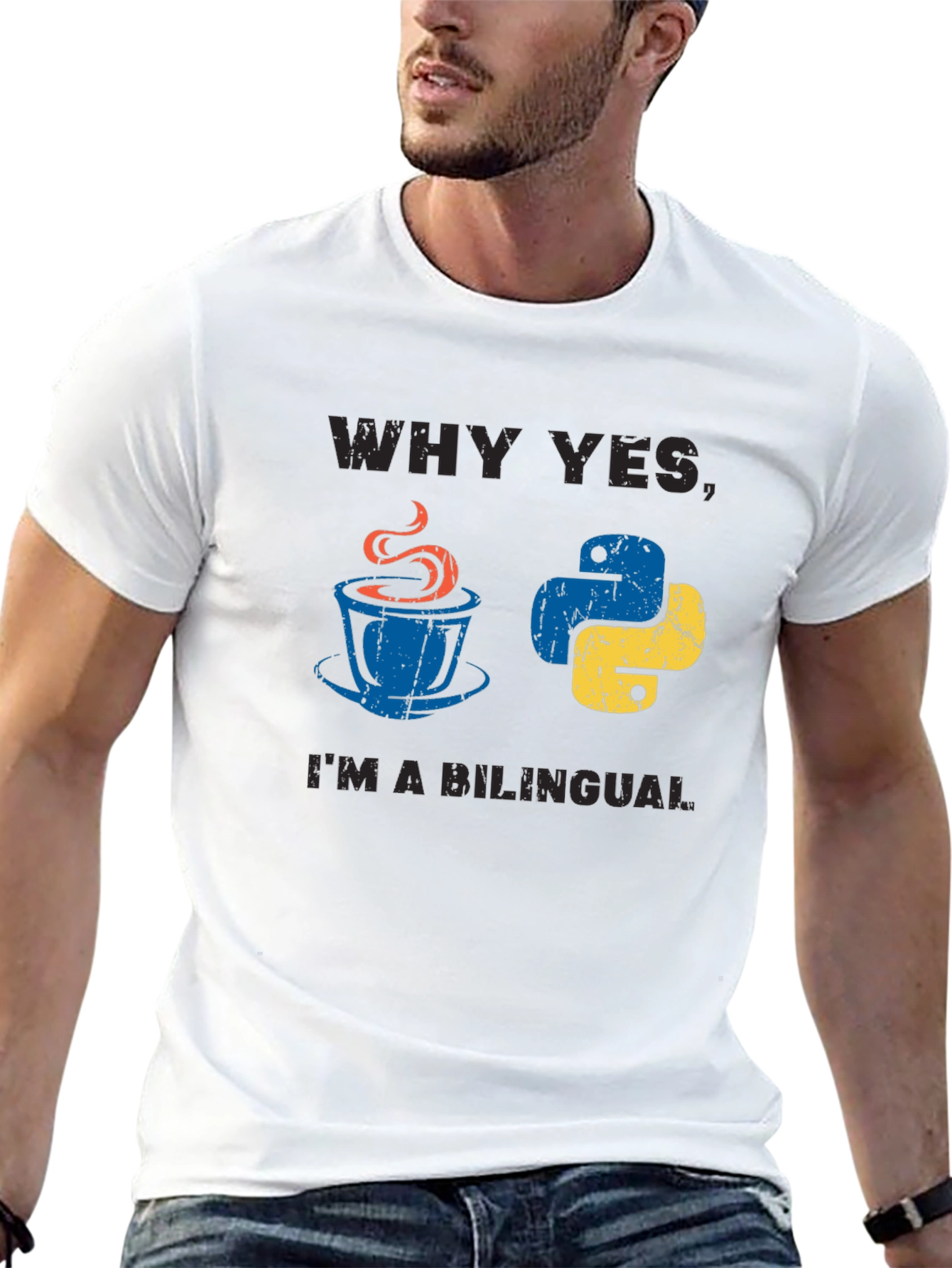 Bilingual Programmer T-Shirt Java & Python