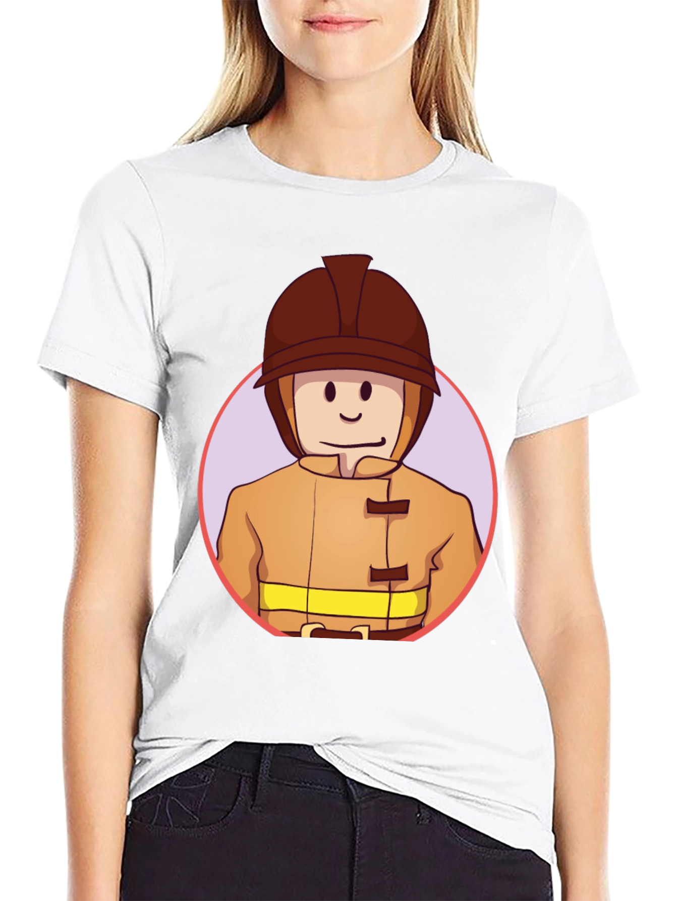 Cartoon Firefighter T-Shirt
