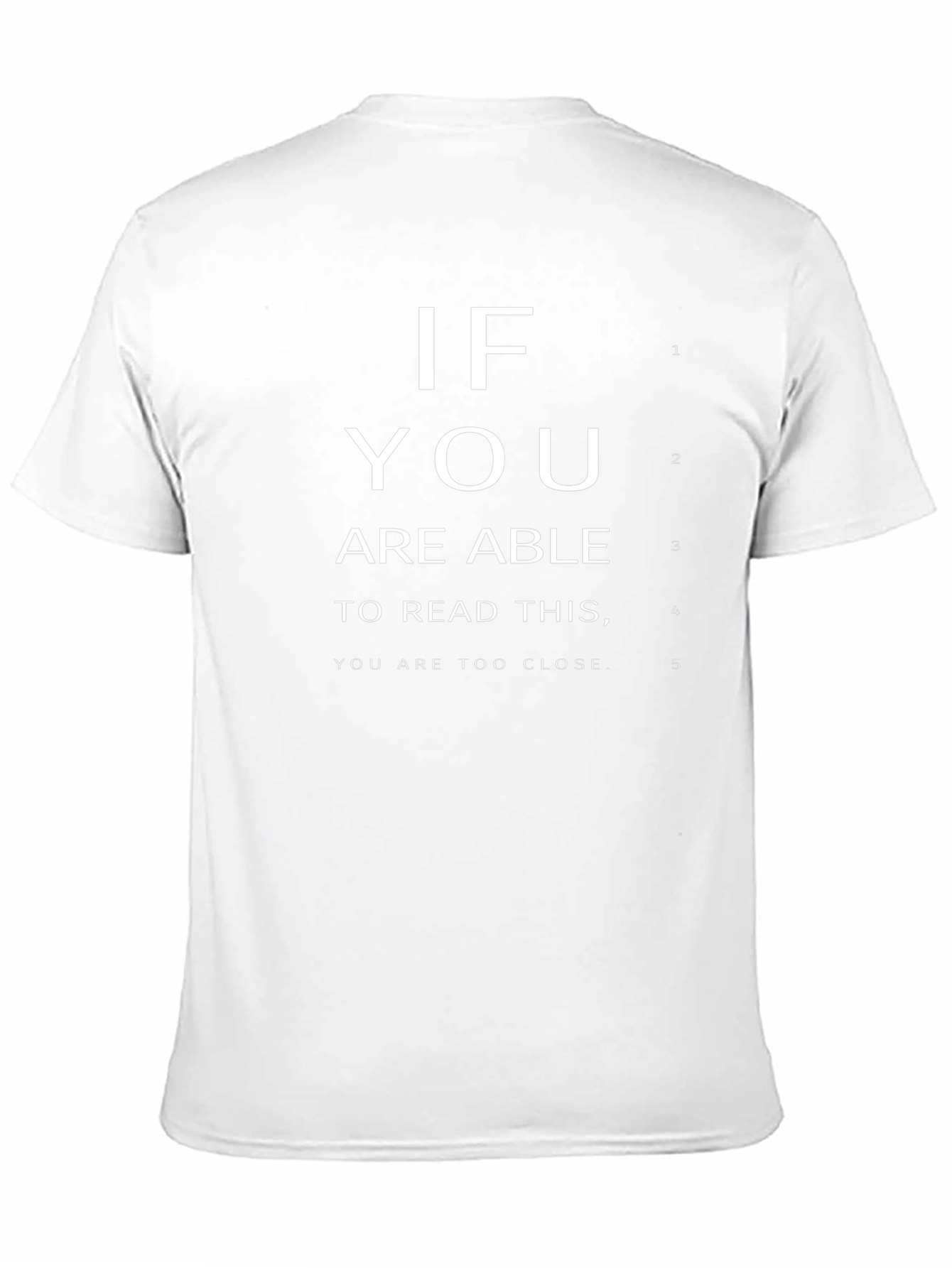 Funny Eye Chart T-Shirt - Too Close Tee