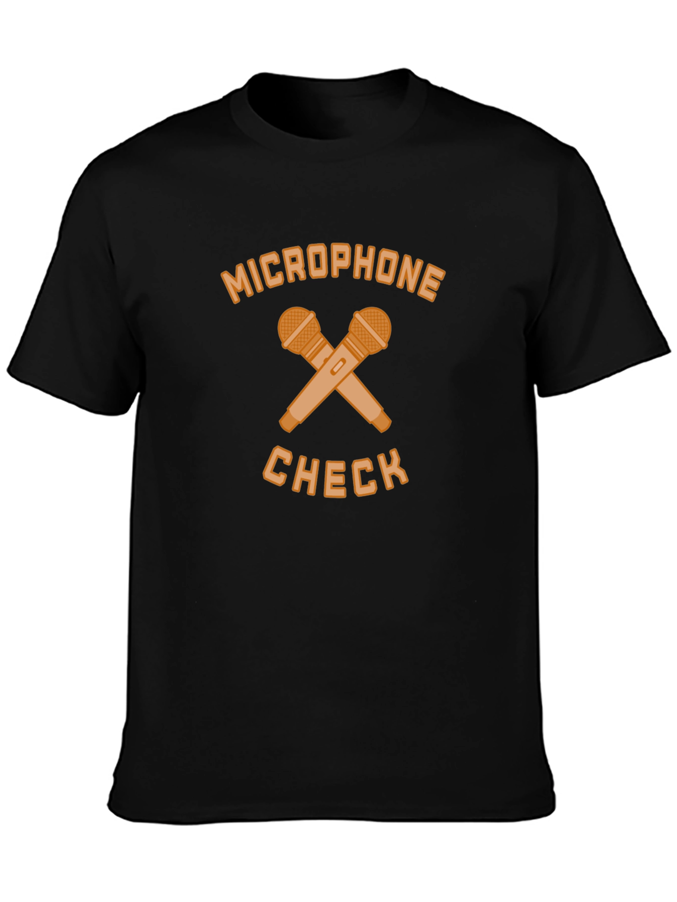Microphone Check Black T-Shirt