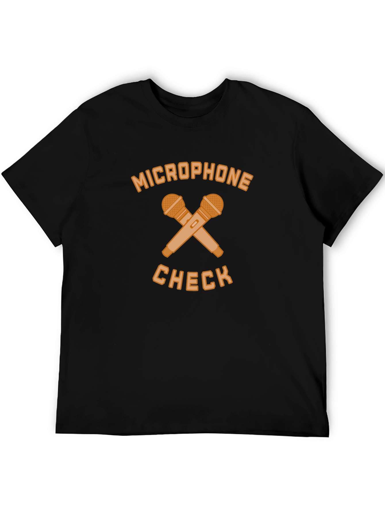 Microphone Check Black T-Shirt