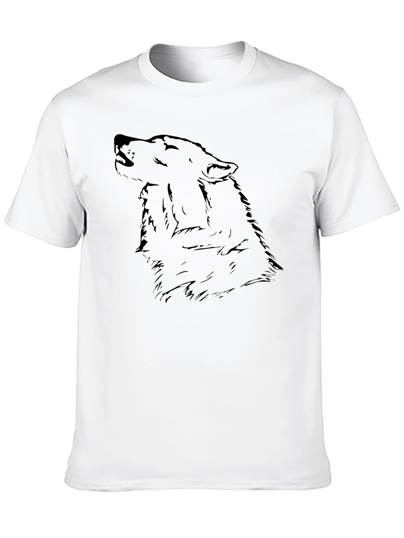 Black Wolf Howl Graphic T-Shirt