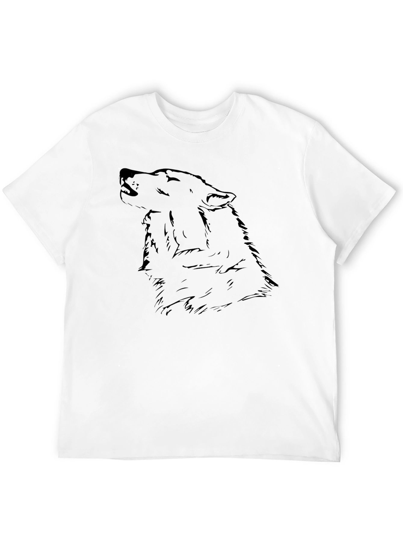 Black Wolf Howl Graphic T-Shirt