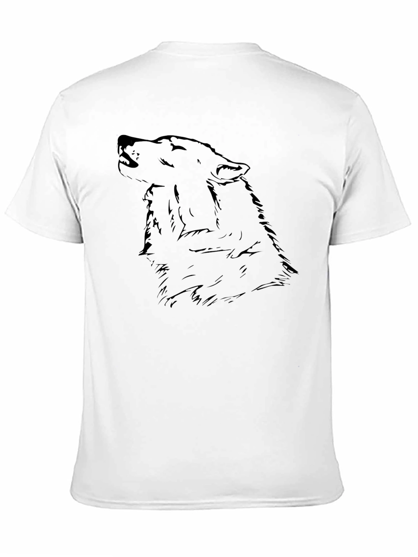 Black Wolf Howl Graphic T-Shirt