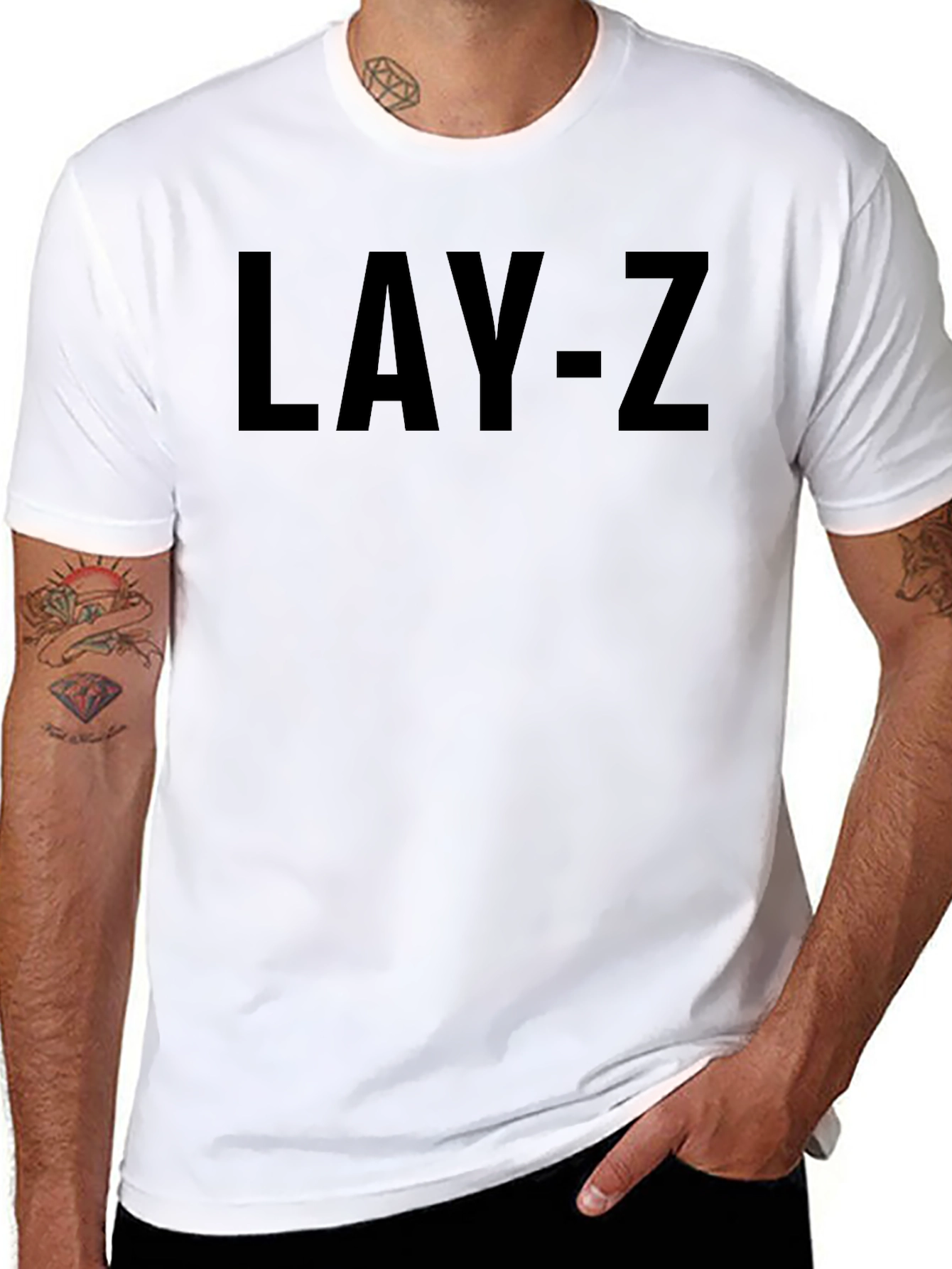 LAY-Z Black Graphic T-Shirt