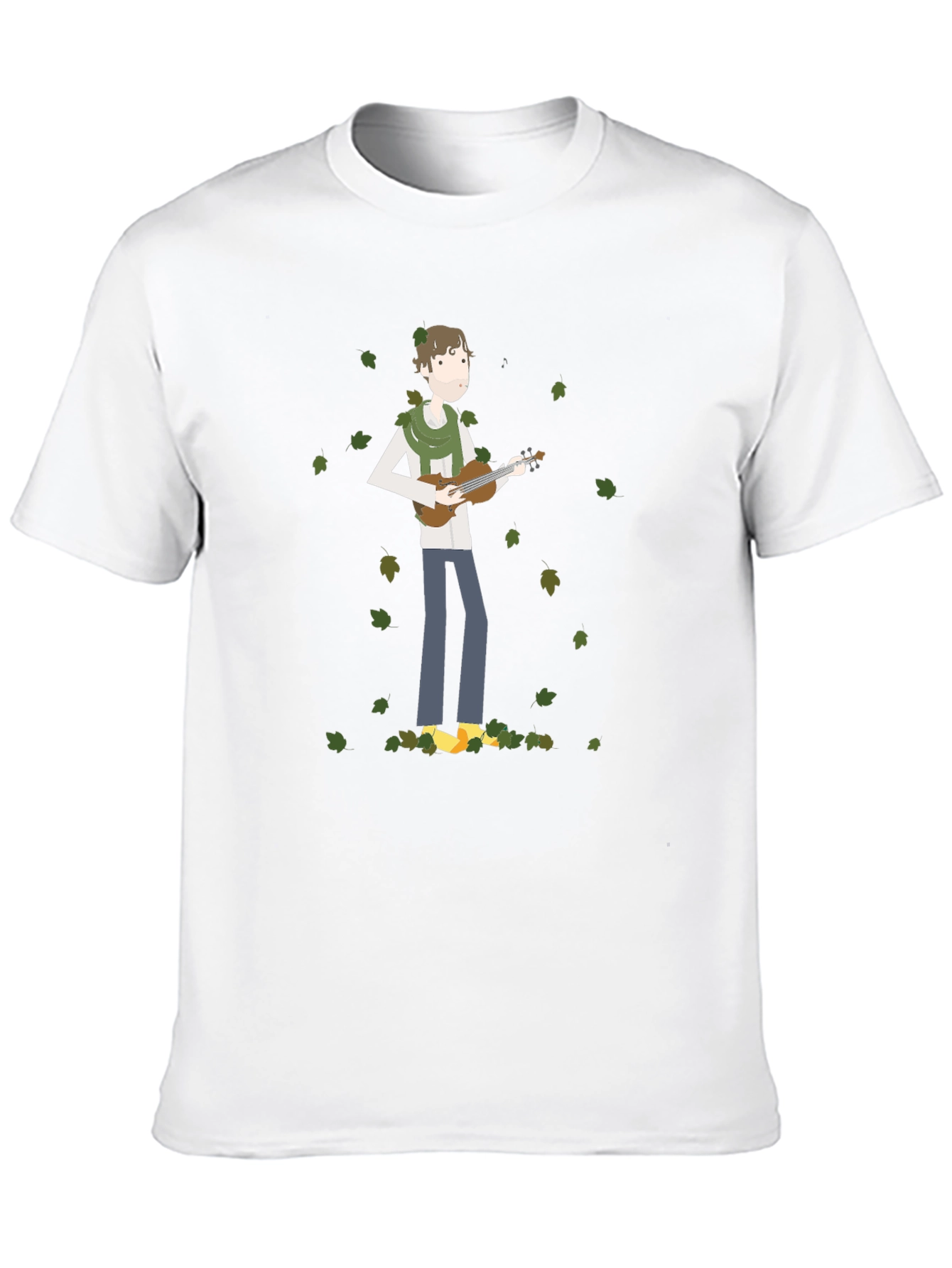 Whimsical Musician Black T-Shirt