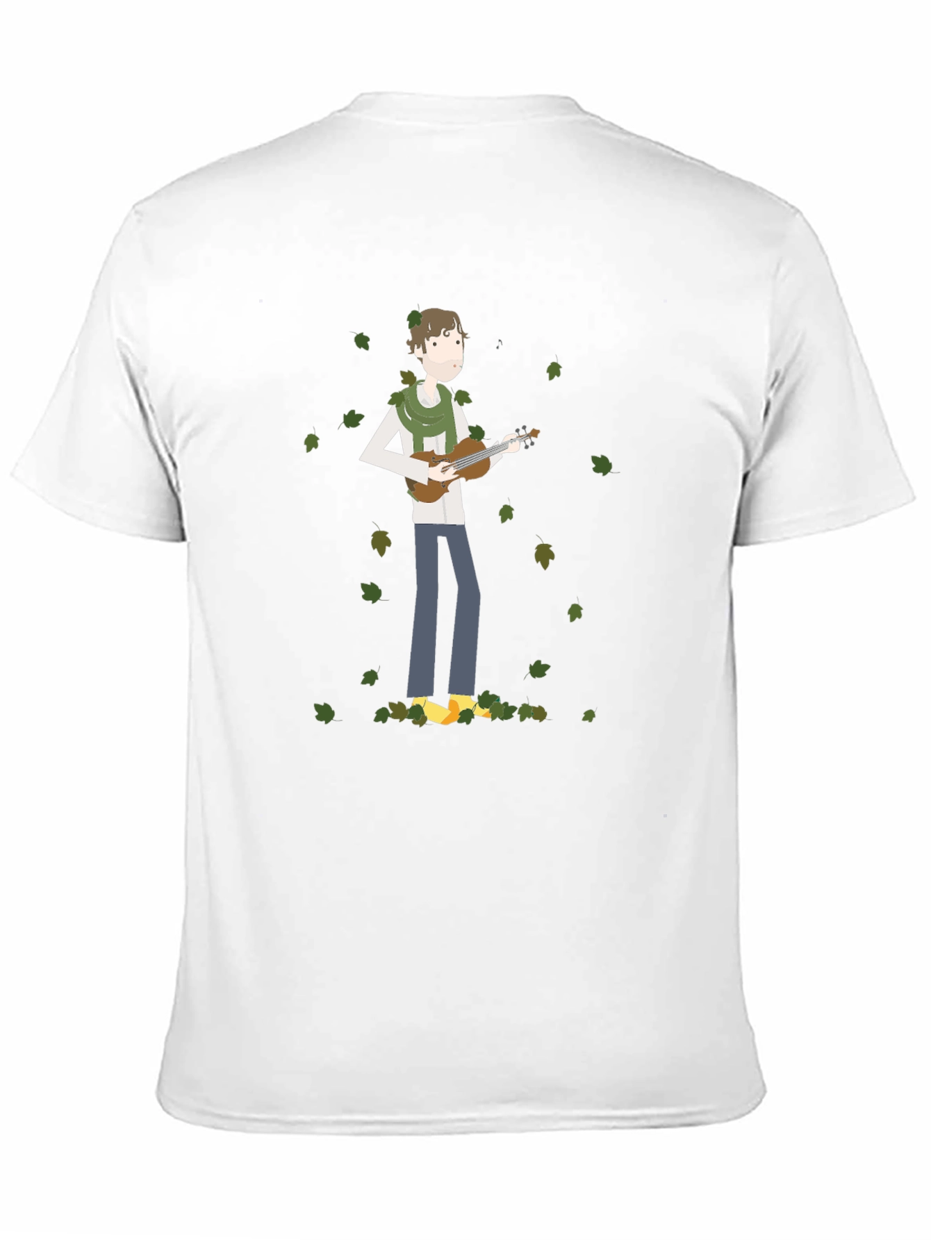 Whimsical Musician Black T-Shirt