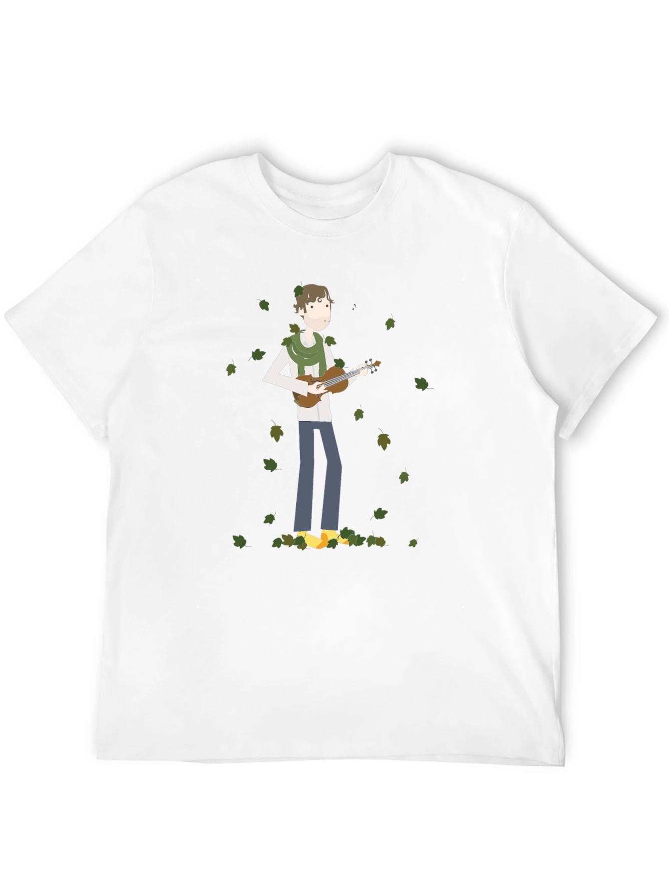Whimsical Musician Black T-Shirt
