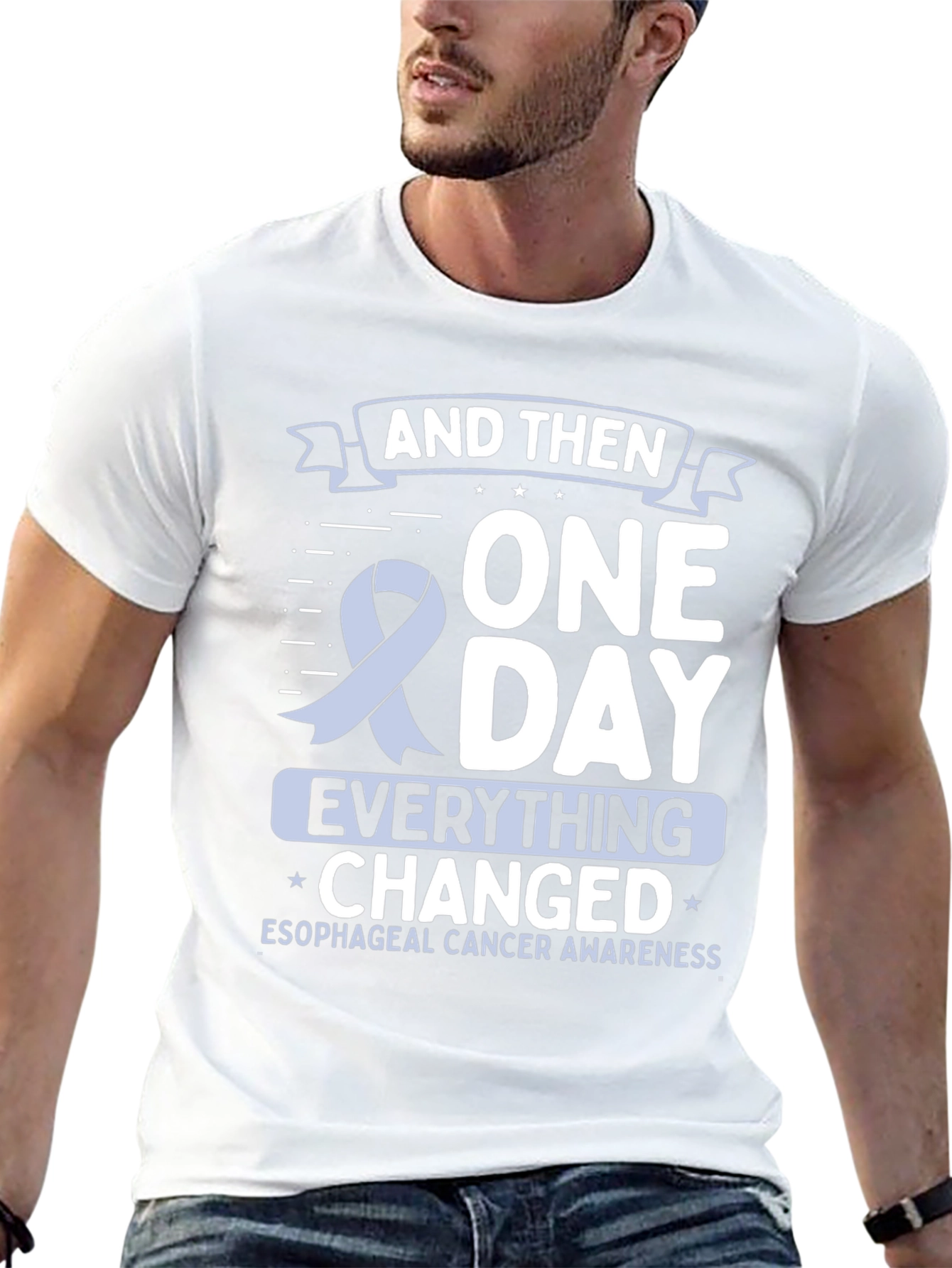 Esophageal Cancer Awareness Ribbon T-Shirt