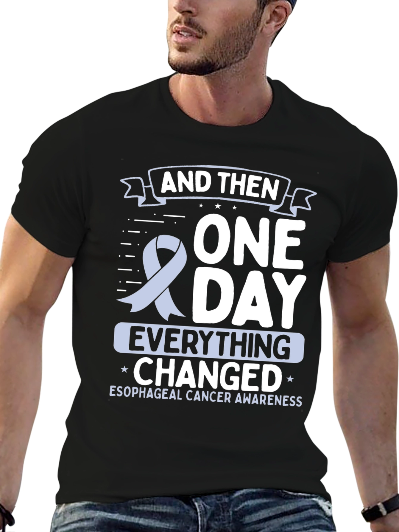 Esophageal Cancer Awareness Ribbon T-Shirt