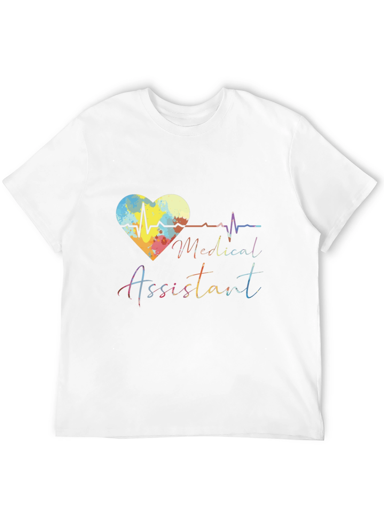 Medical Assistant Heartbeat Graphic T-Shirt