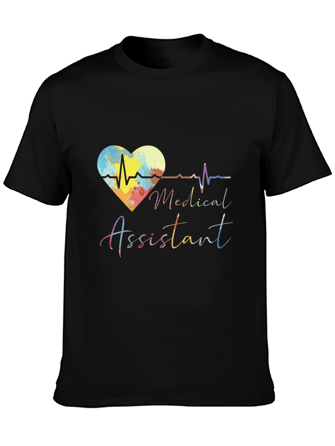 Medical Assistant Heartbeat Graphic T-Shirt