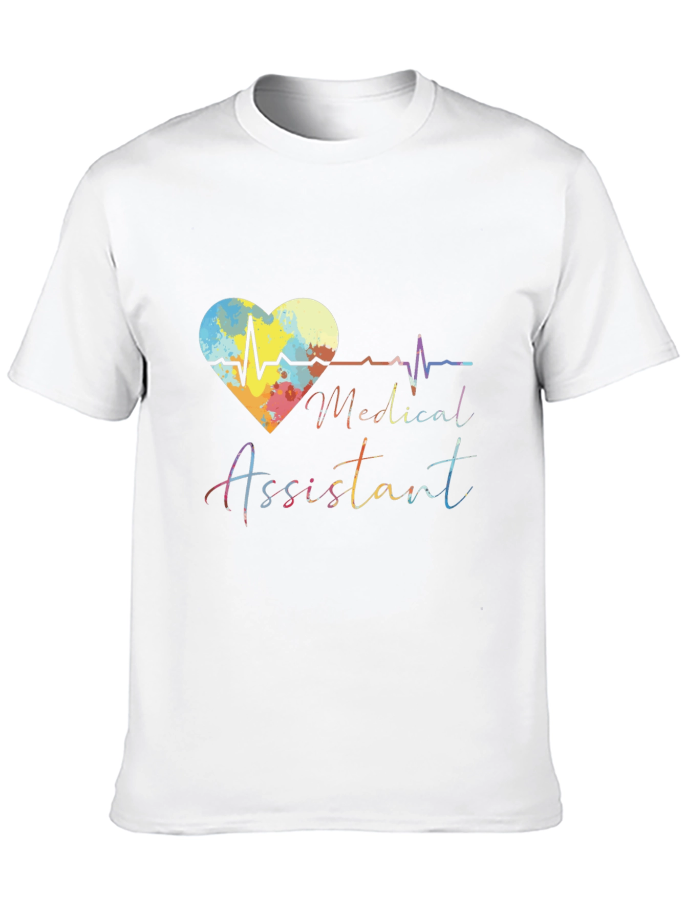Medical Assistant Heartbeat Graphic T-Shirt