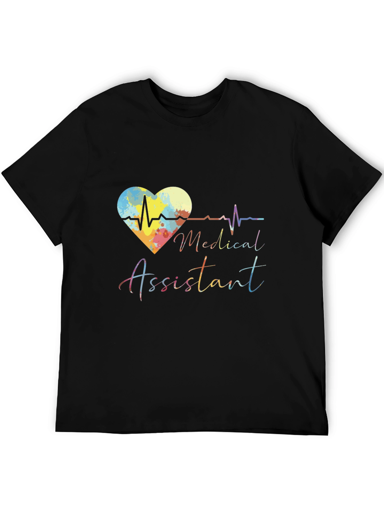 Medical Assistant Heartbeat Graphic T-Shirt