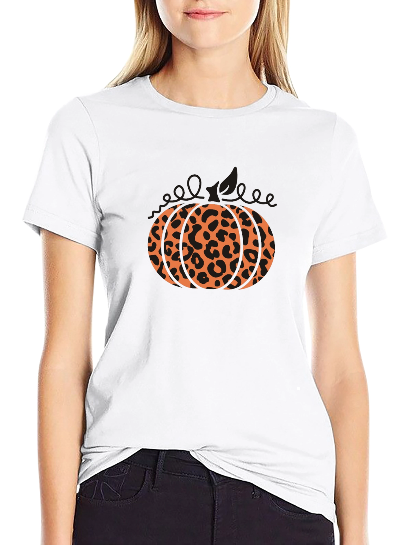 Leopard Pumpkin Halloween Tee