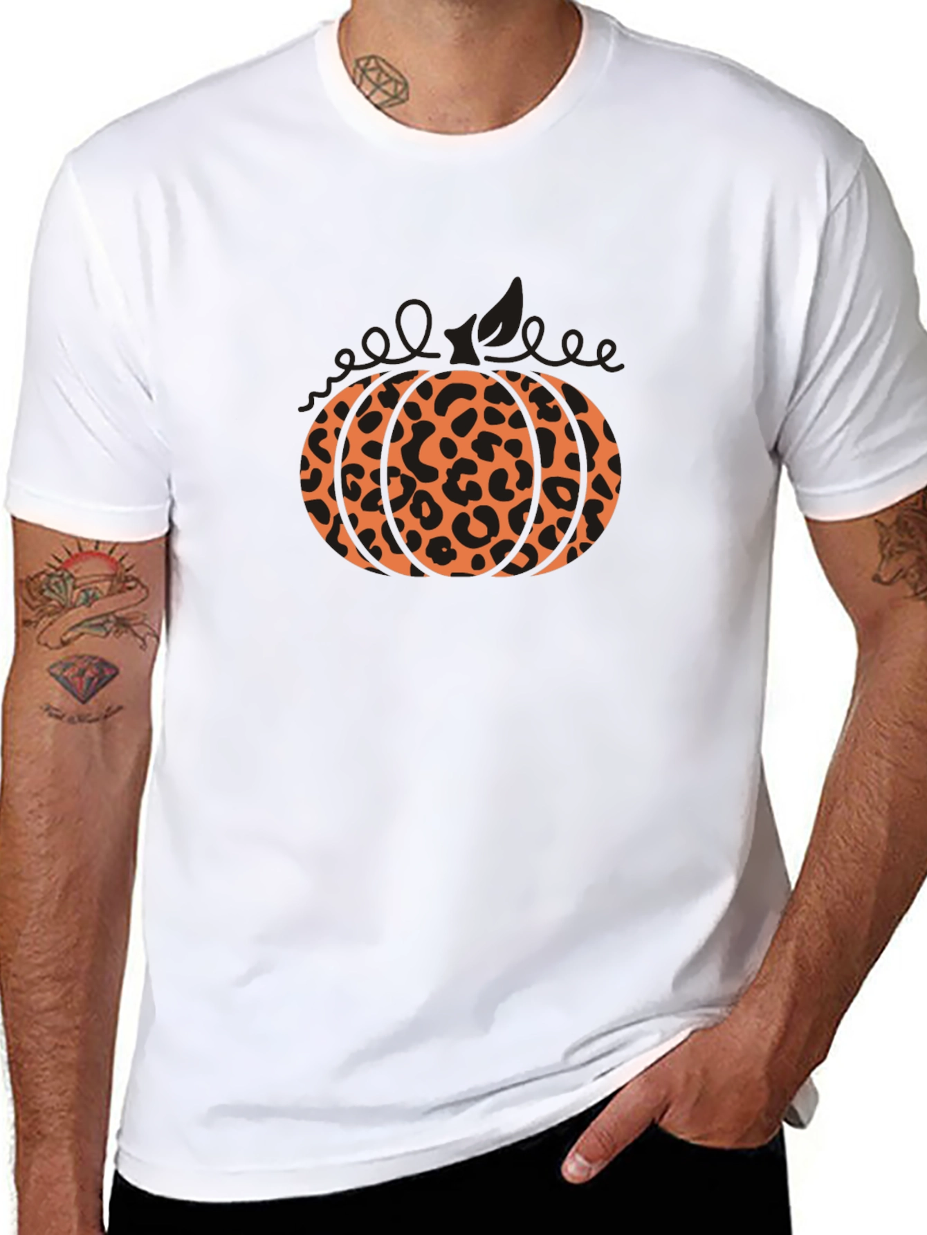 Leopard Pumpkin Halloween Tee
