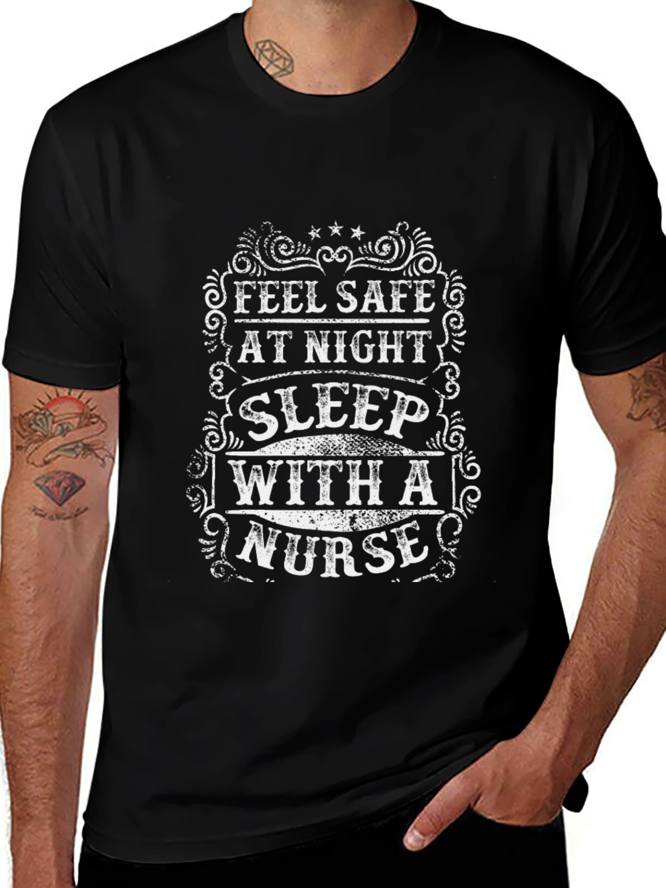 Feel Safe Sleep with a Nurse T-Shirt