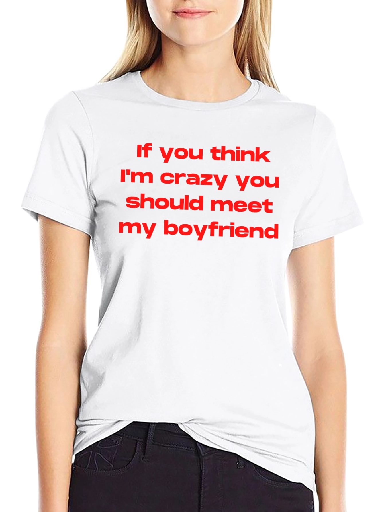 Crazy Boyfriend Graphic Tee - Black