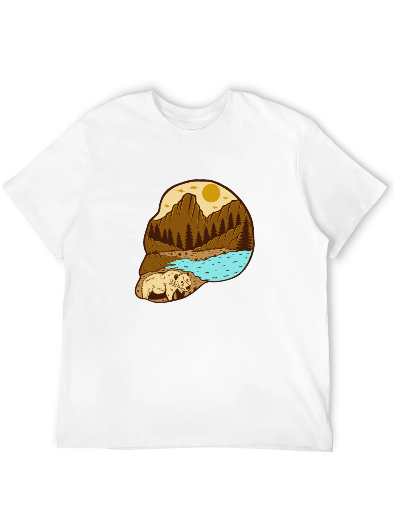 Bear Mountain Scene Graphic Tee