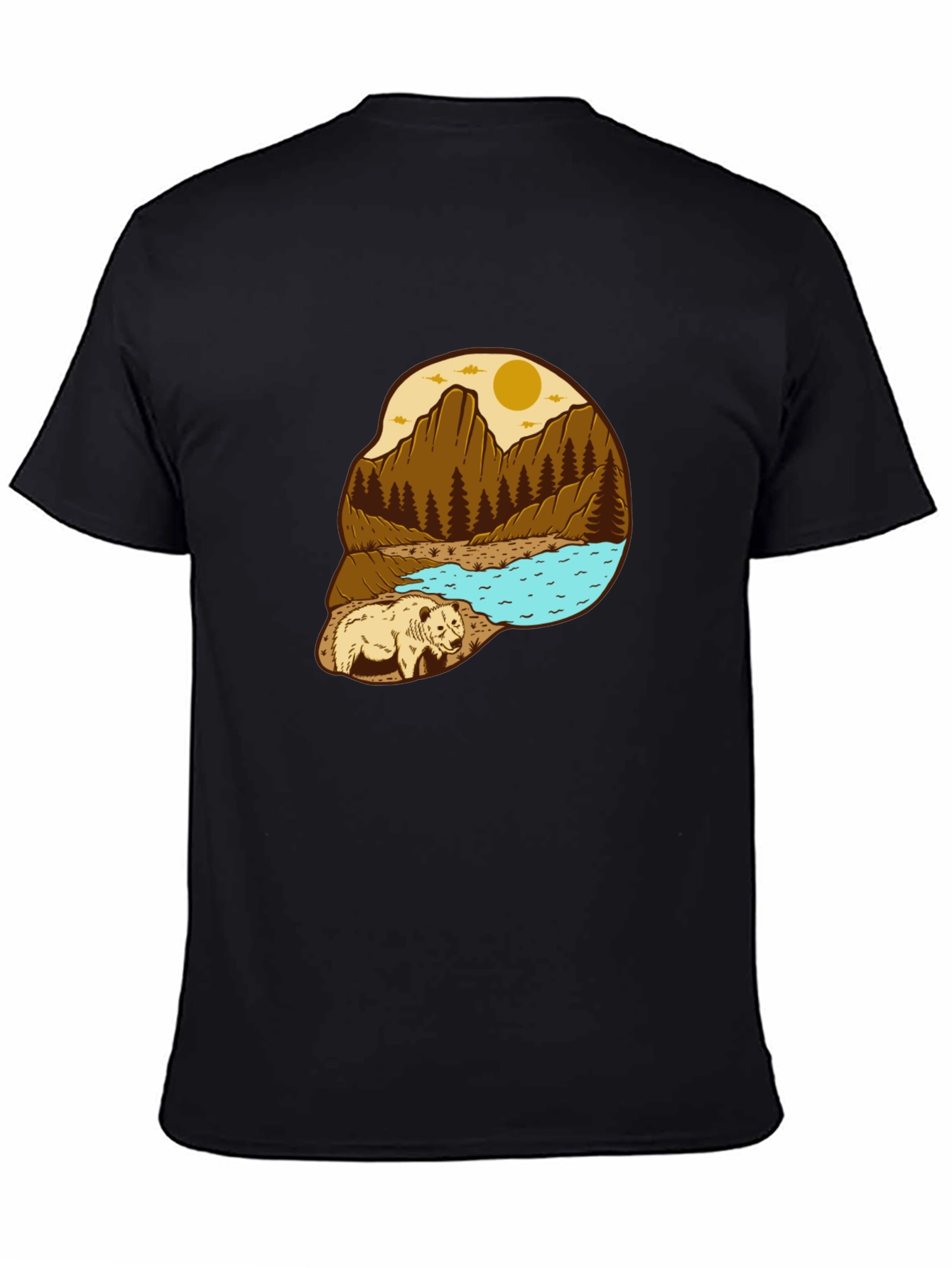 Bear Mountain Scene Graphic Tee