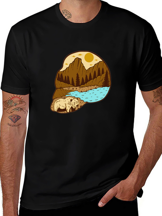 Bear Mountain Scene Graphic Tee
