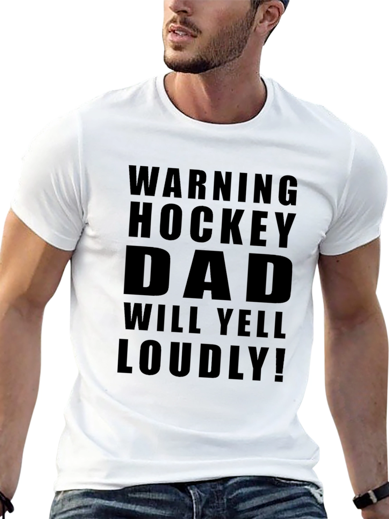 Hockey Dad Warning T-Shirt - Loud Supporter Apparel
