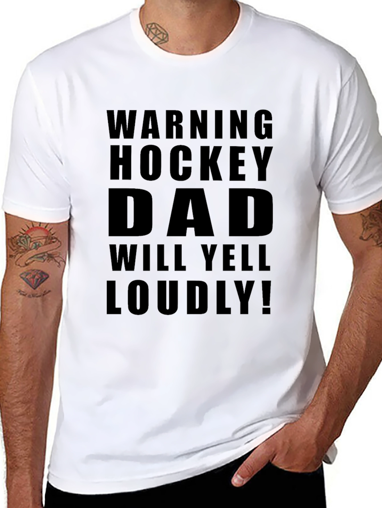 Hockey Dad Warning T-Shirt - Loud Supporter Apparel