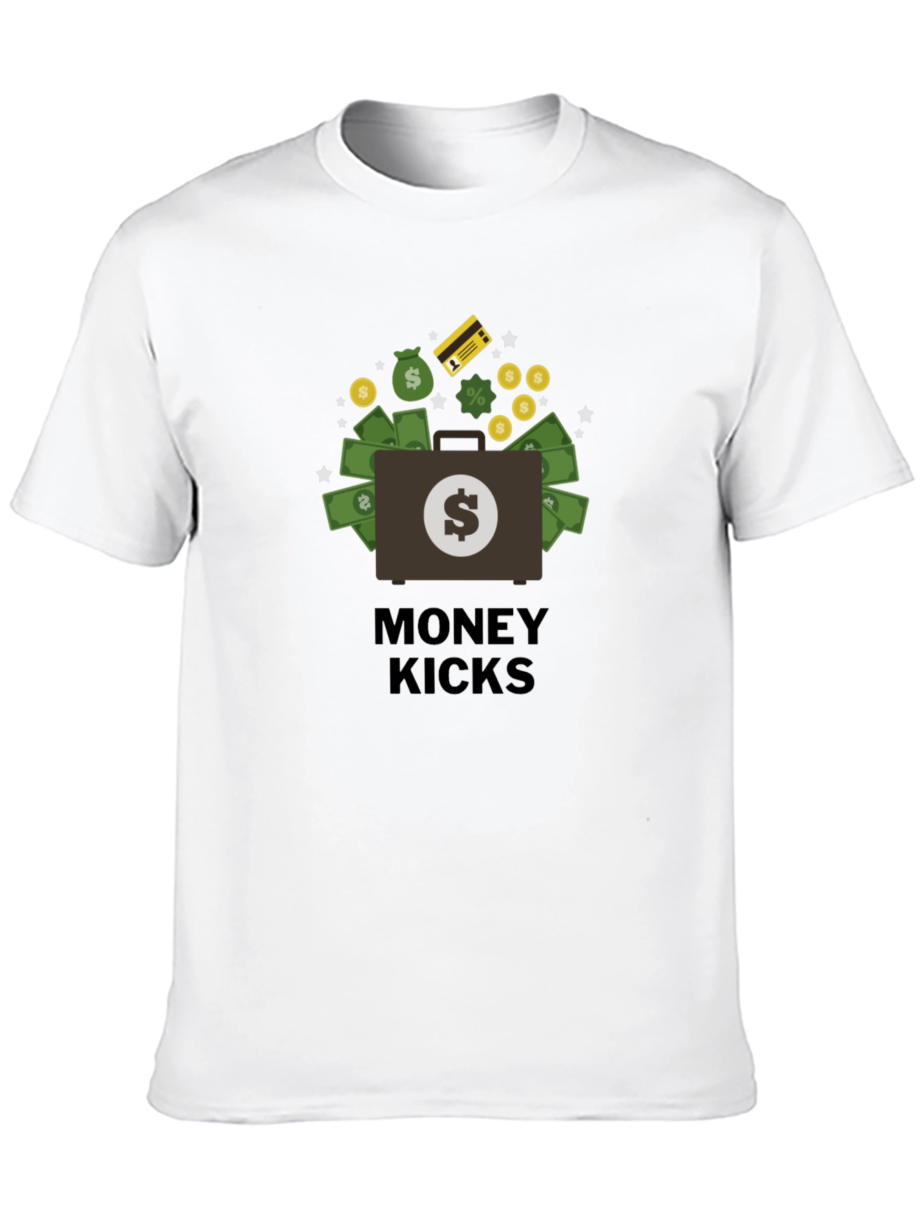 Money Kicks Graphic T-Shirt - Black Crew Neck